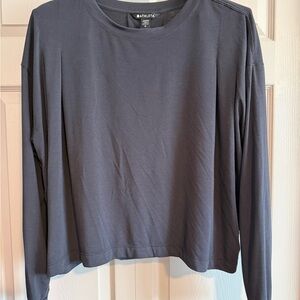 Athleta With Ease Black Long Sleeve Top